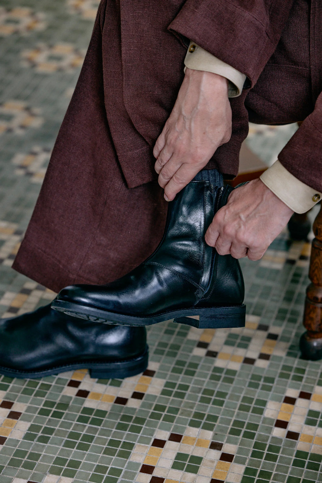 JUDSON　ジャドソン　(サイドジップブーツ) VINTAGE BLK/CALF