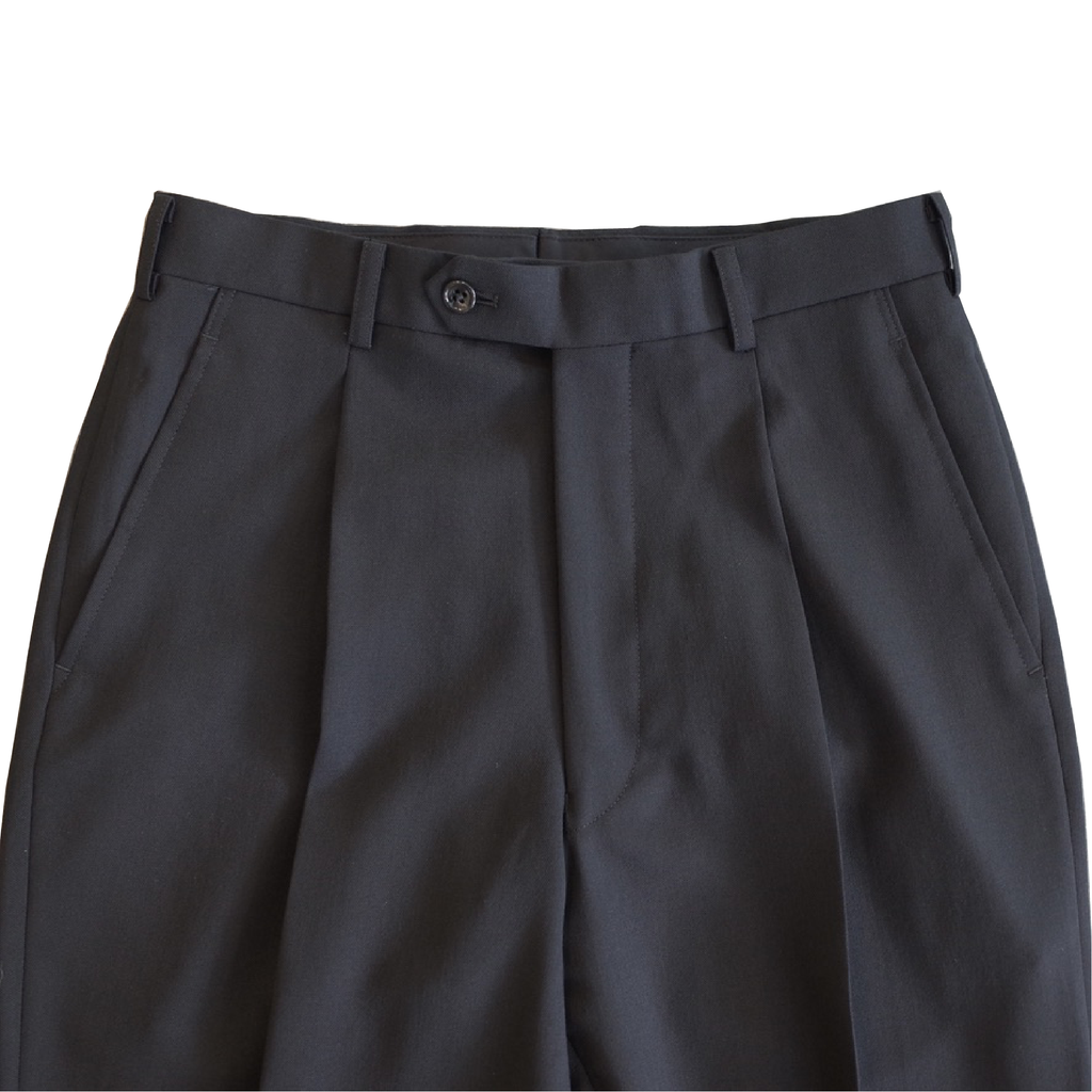 CECUM WOOL SLACKS BLACK シーカム ウールスラックス ブラック