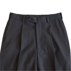 CECUM WOOL SLACKS BLACK シーカム ウールスラックス ブラック
