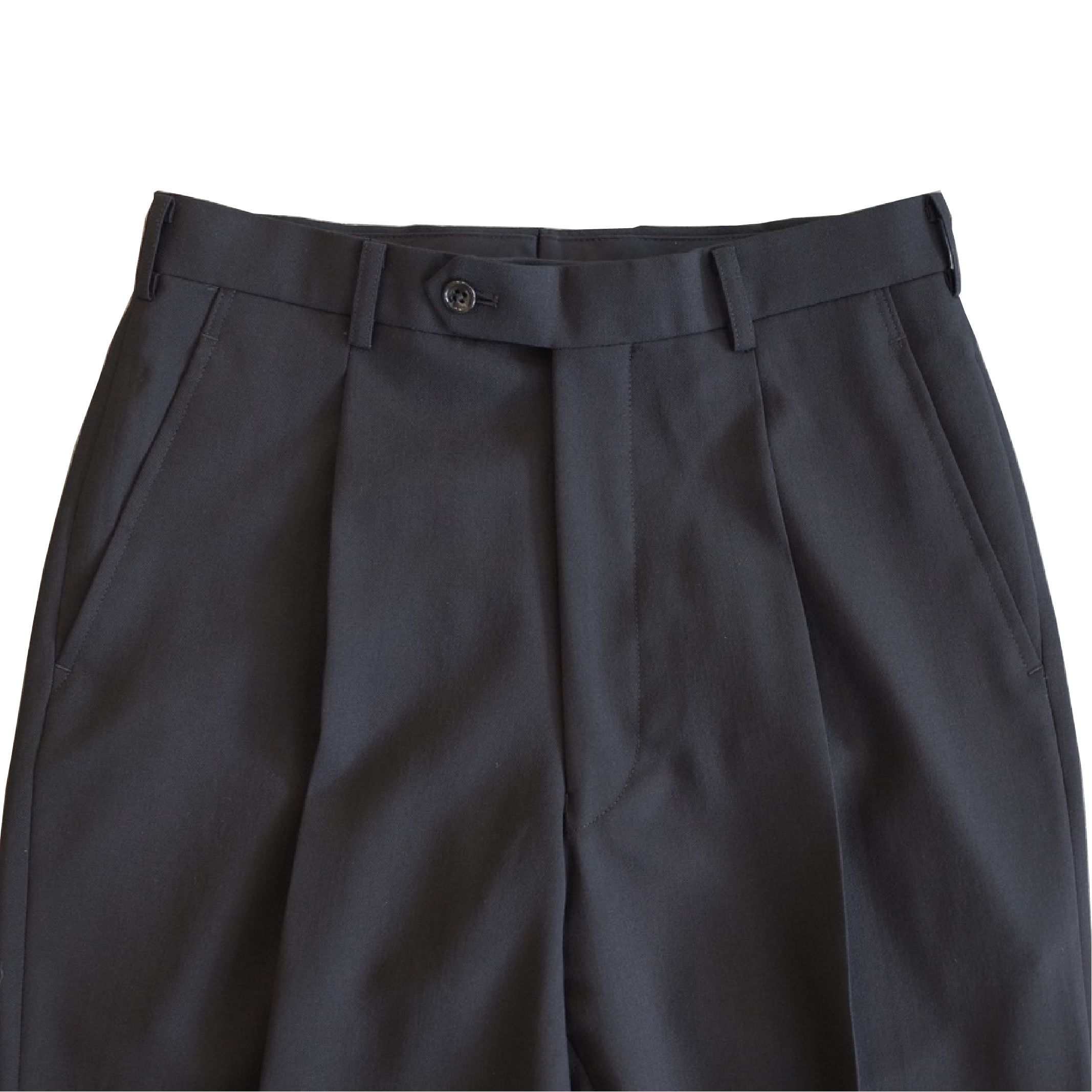 CECUM WOOL SLACKS BLACK シーカム ウールスラックス ブラック