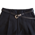CECUM  VINTAGE SILVER BACKLE LETHER BELT シーカム ヴィンテージシルバーバックル レザーベルト