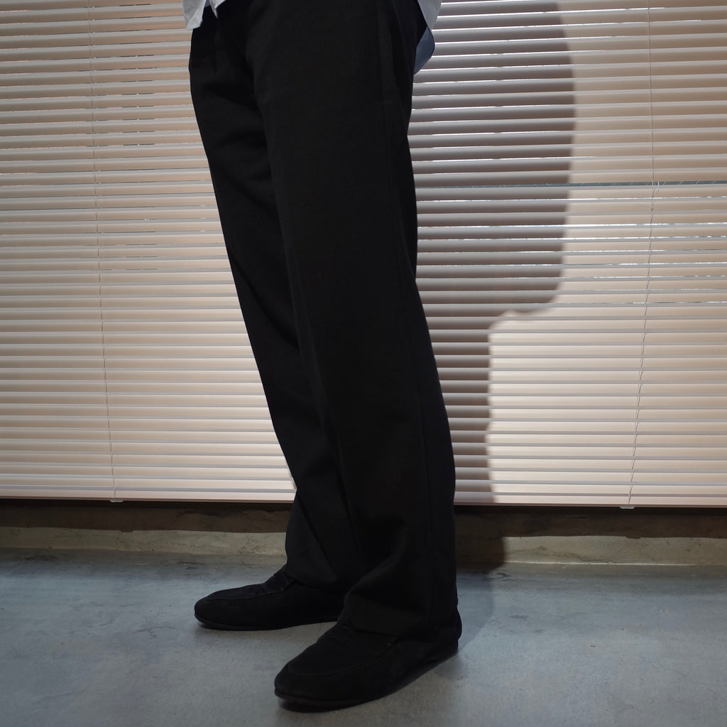 CECUM WOOL SLACKS BLACK シーカム ウールスラックス ブラック