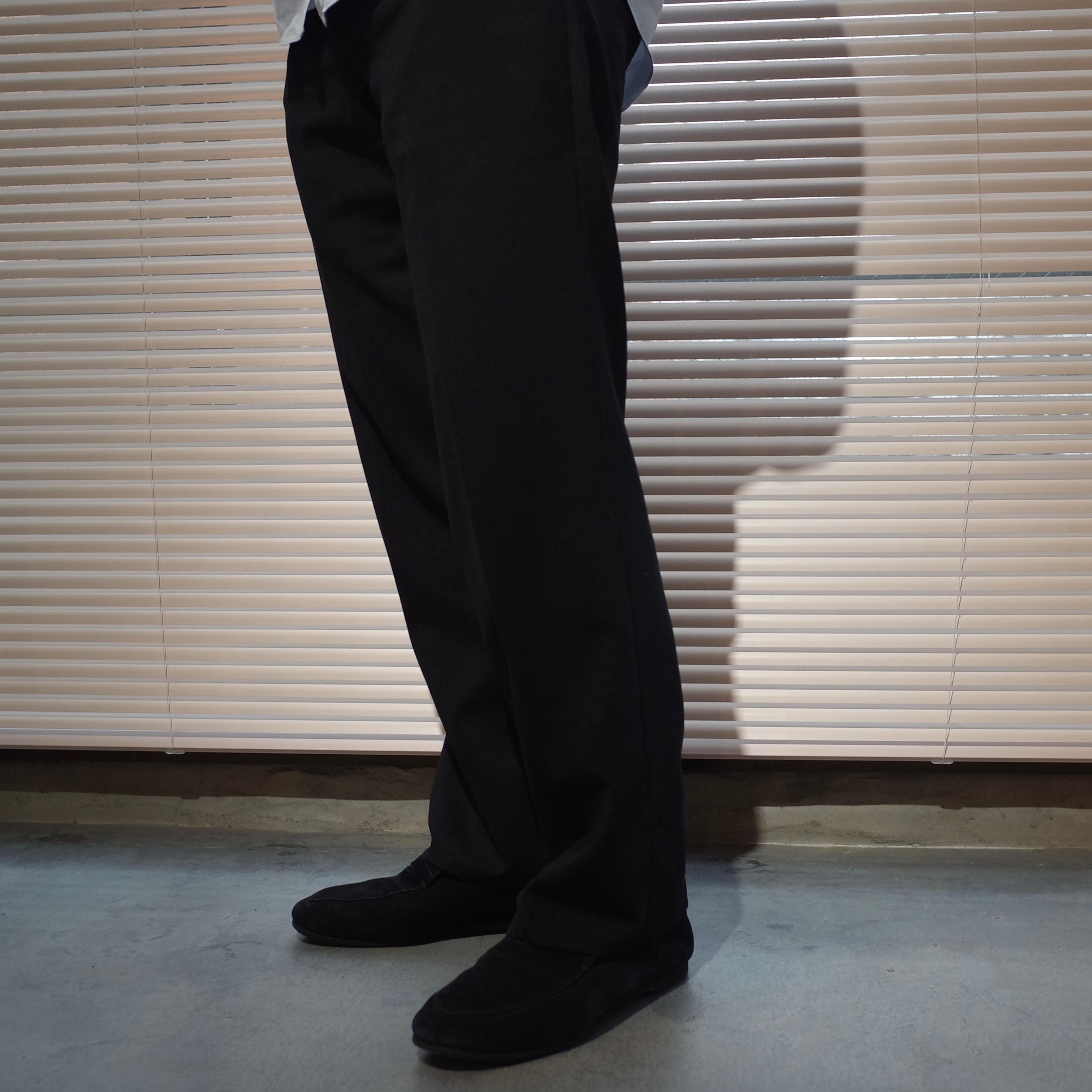 CECUM WOOL SLACKS BLACK シーカム ウールスラックス ブラック