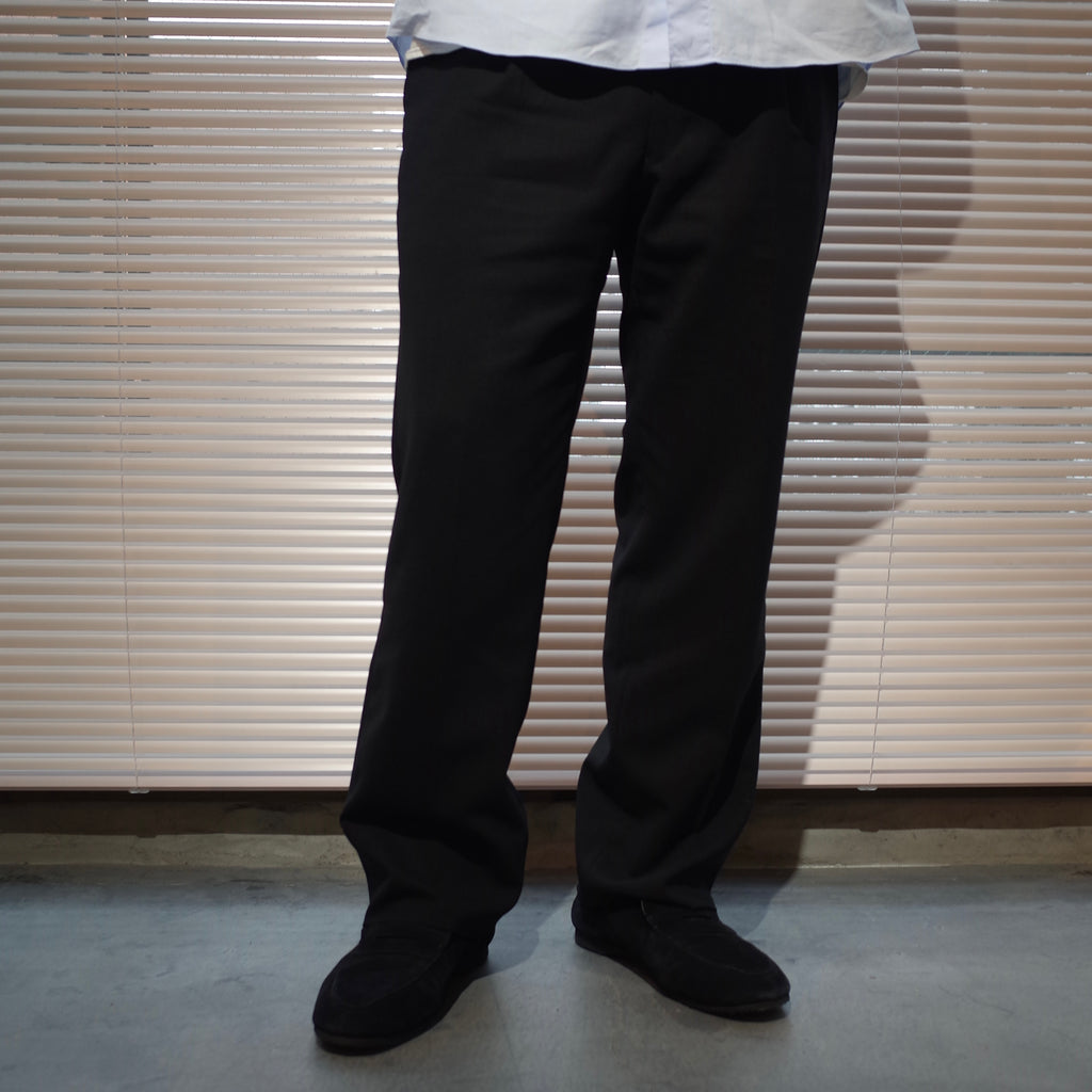 CECUM WOOL SLACKS BLACK シーカム ウールスラックス ブラック