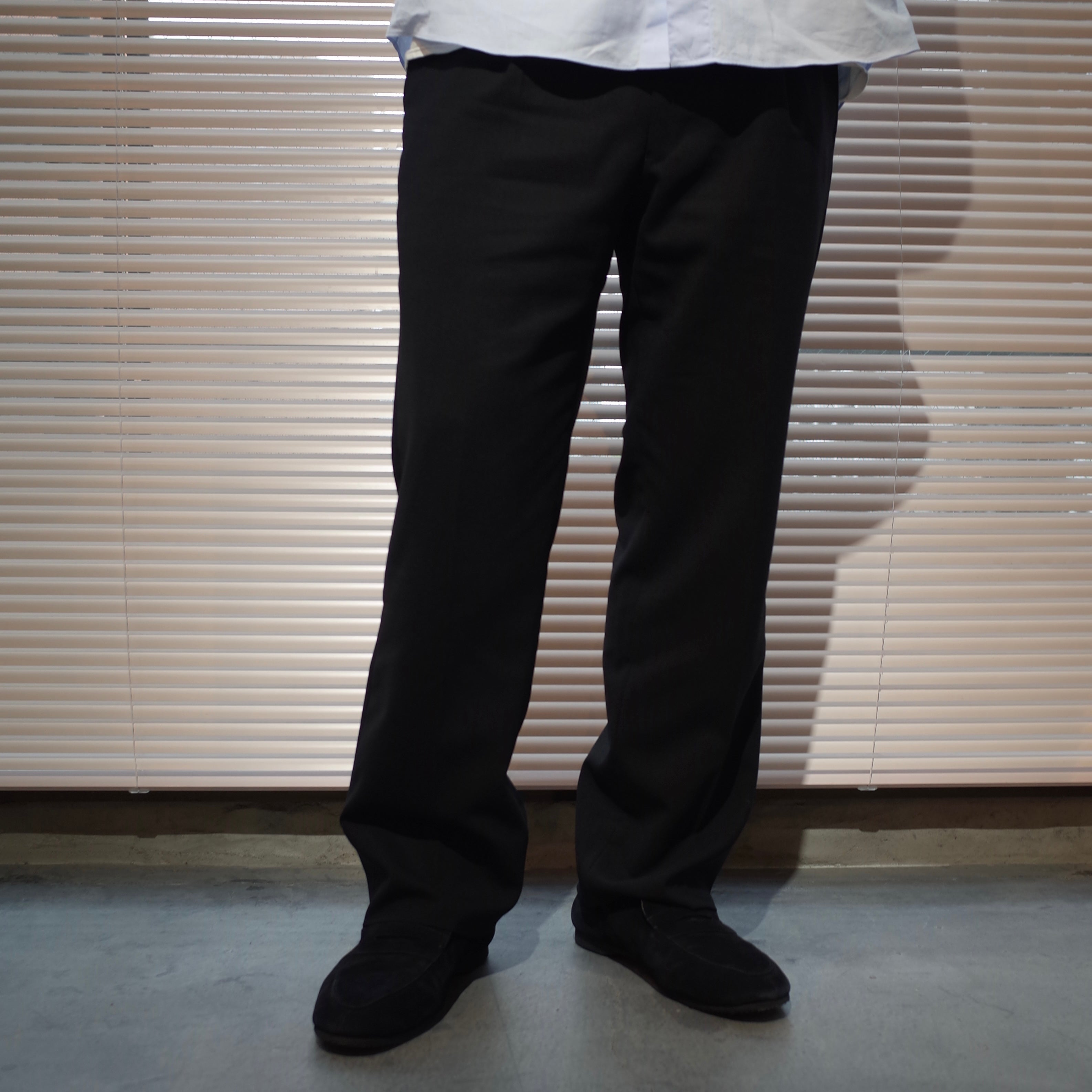 CECUM WOOL SLACKS BLACK シーカム ウールスラックス ブラック