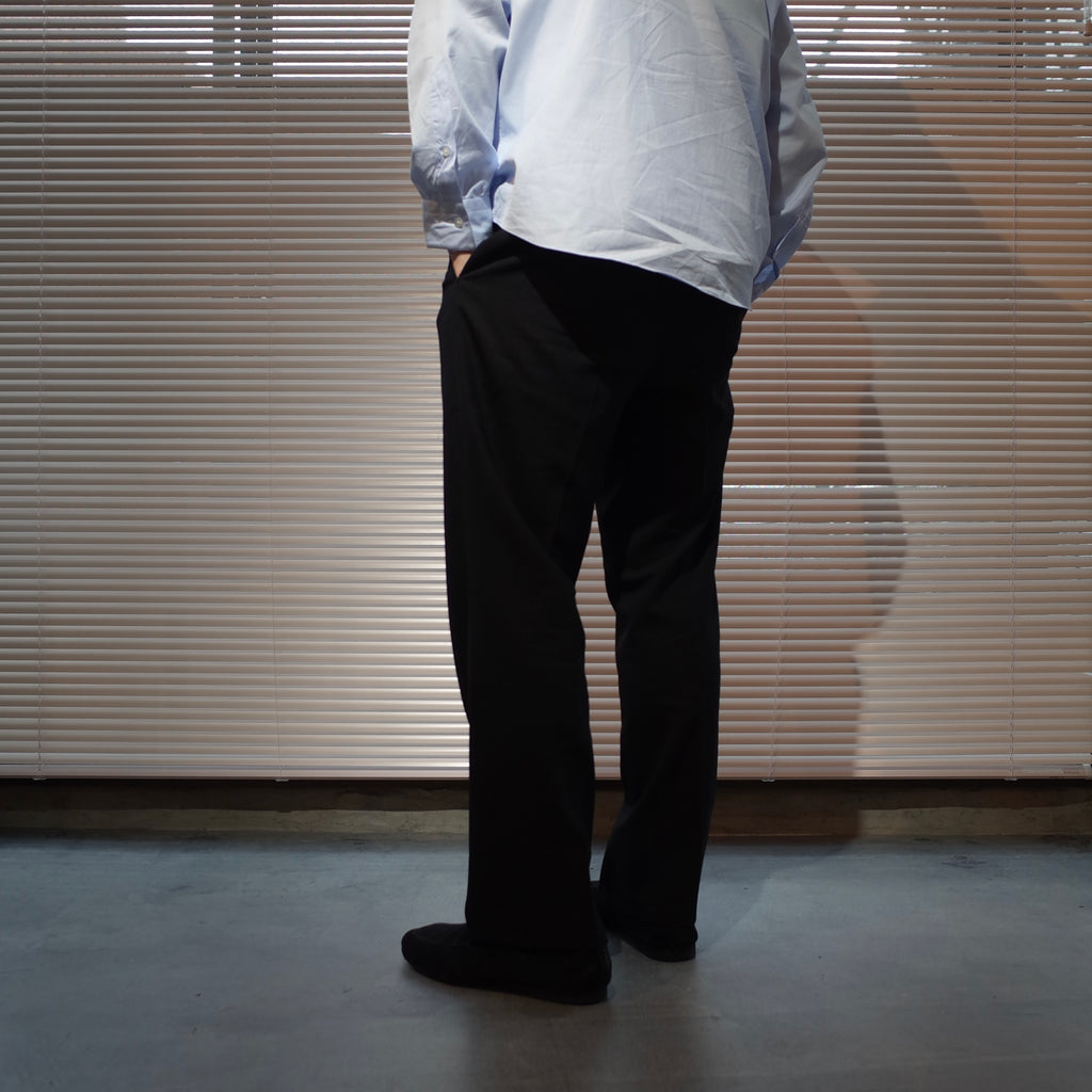 CECUM WOOL SLACKS BLACK シーカム ウールスラックス ブラック