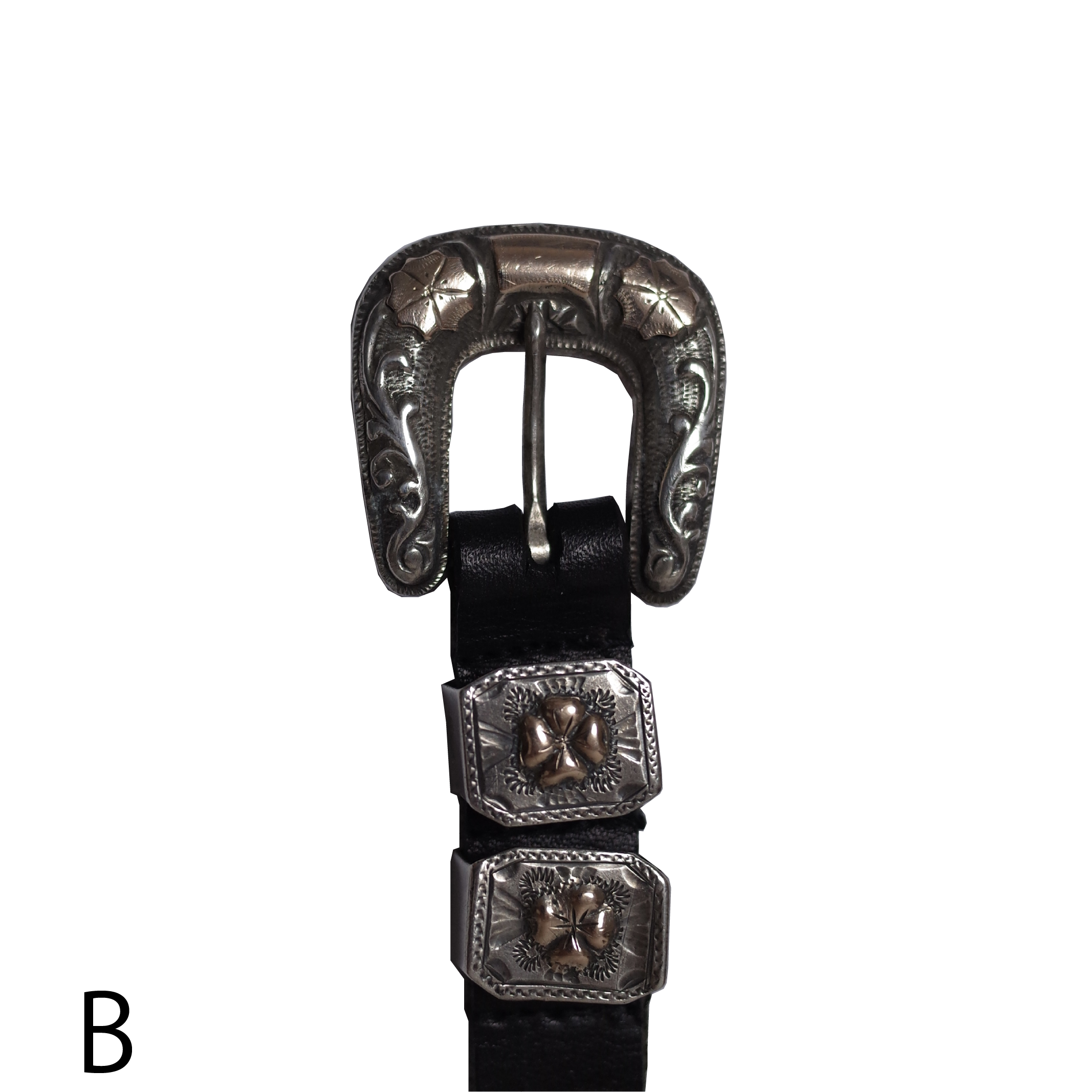 CECUM  VINTAGE SILVER BACKLE LETHER BELT シーカム ヴィンテージシルバーバックル レザーベルト